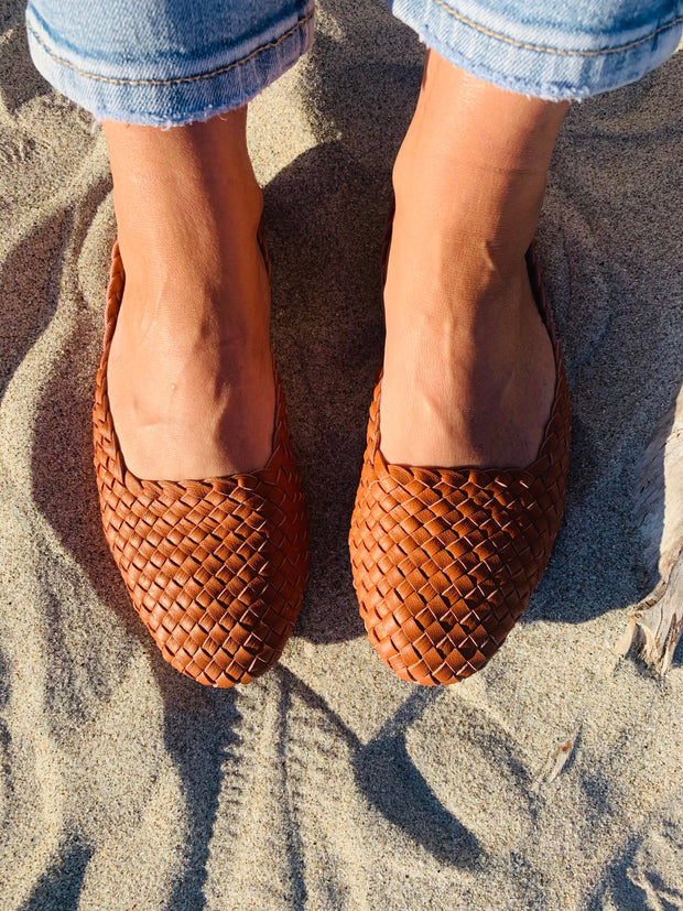 Sienna Tan Woven Slide - STOCKTAKE CLEARANCE