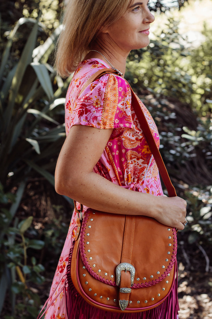Valentina Pink Tassel Bag