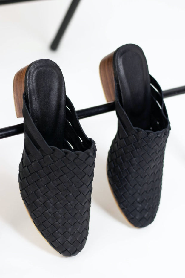 Nyah Woven Heels Black - CLOSING DOWN SALE 50% OFF