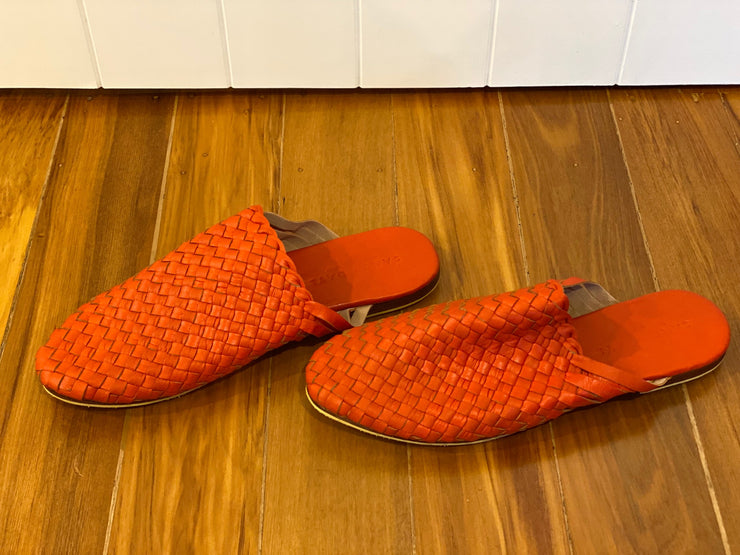 Nyah Woven Mule Tangerine WIDE FIT