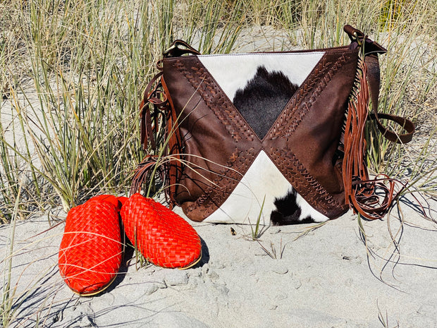 Nyah Woven Mule Tangerine WIDE FIT