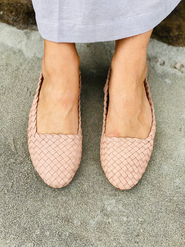Sienna Blush Woven Slide - STOCKTAKE CLEARANCE