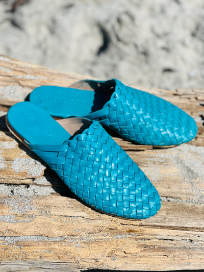 Nyah Woven Mule Turquoise