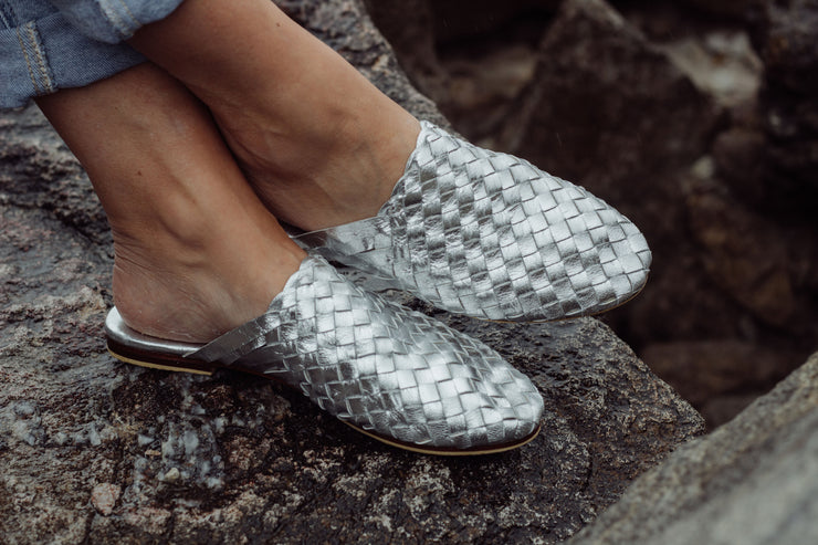 Nyah Woven Mule Silver