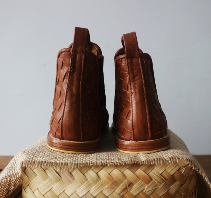 Woven mini boots Tan MS
