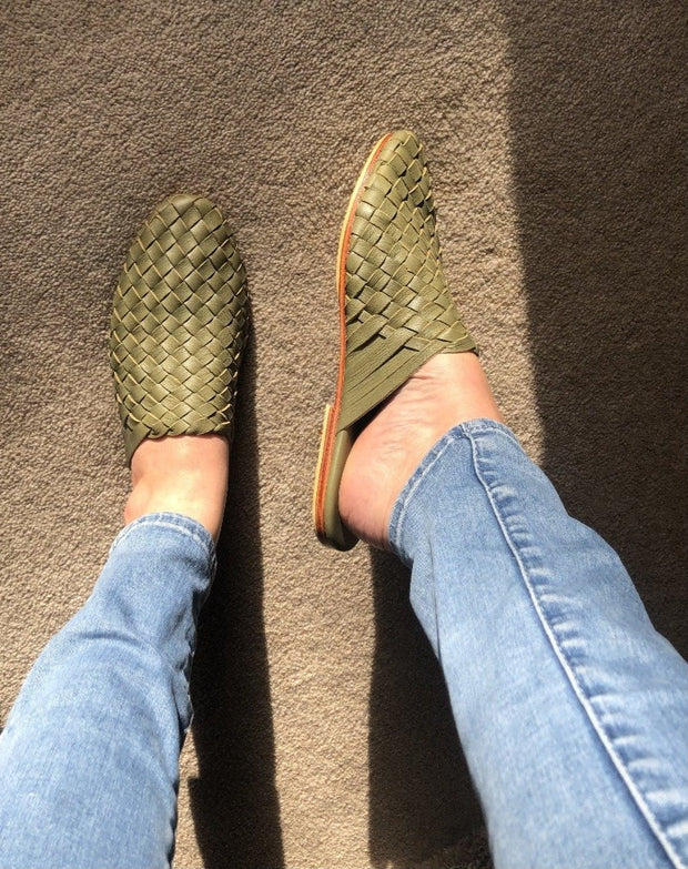 Nyah Woven Mule Olive