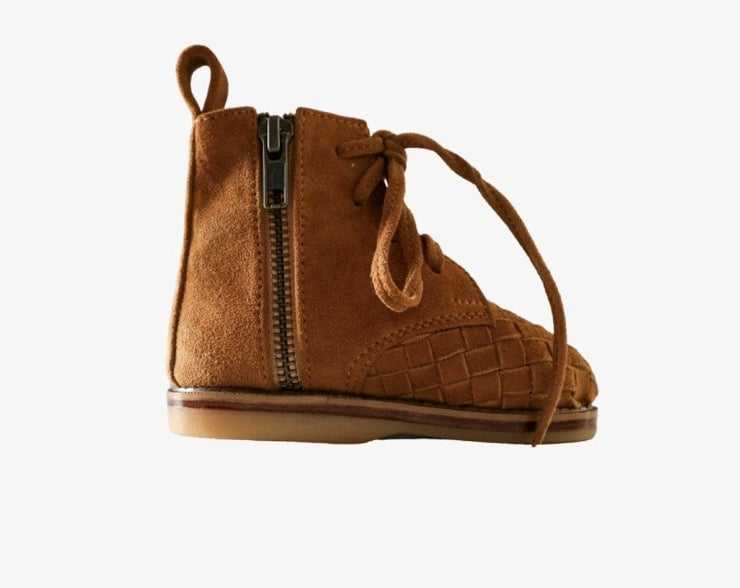 Woven mini Suede Boots