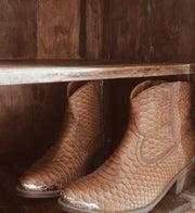 Mantra Tan Snakeskin Boots - CLOSING DOWN SALE 70% OFF