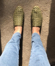 Nyah Woven Mule Olive - STOCKTAKE CLEARANCE SALE
