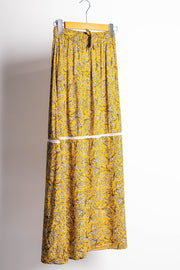 Yellow Paisley Maxi Skirt