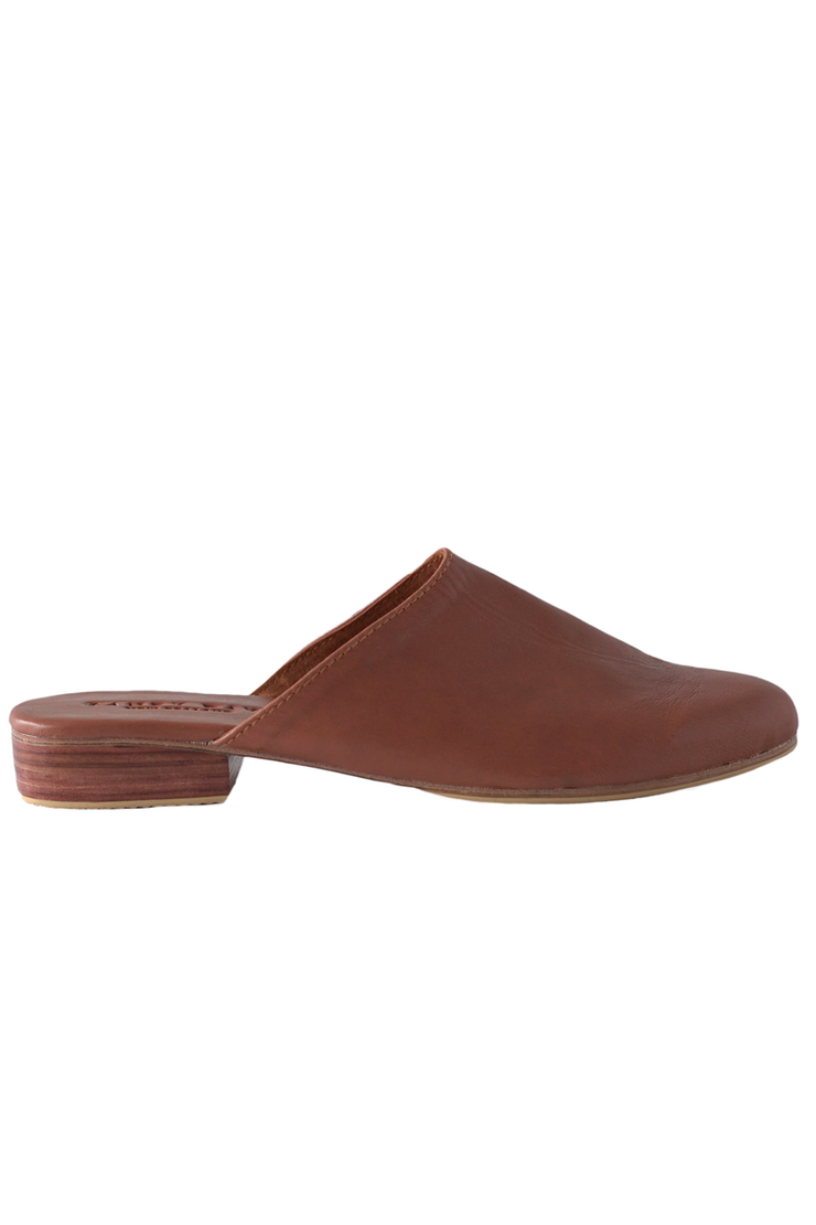 Georgie Slides Tan WIDE FIT