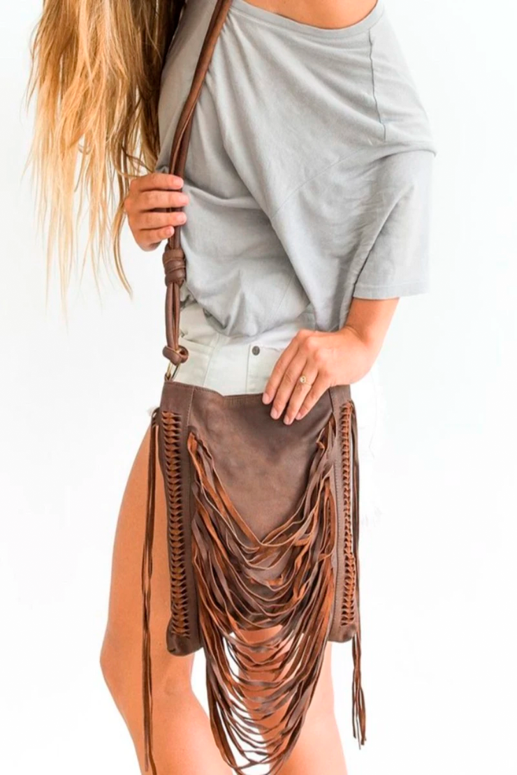 Lana Fringe Bag Antique Brown