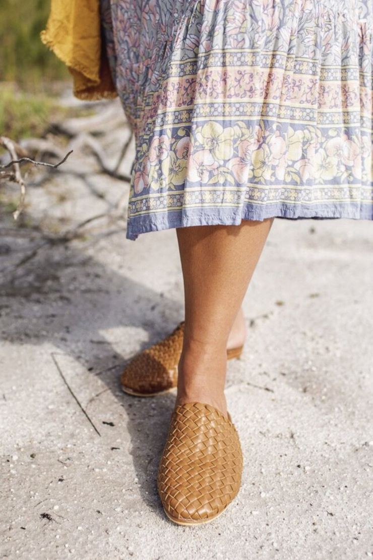 Nyah Woven Mule Tan - CLEARANCE SALE 50% OFF
