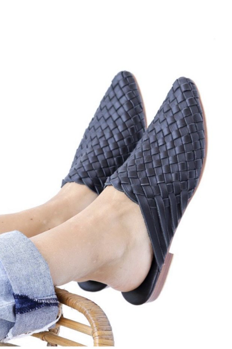 Nyah Woven Mule Black - CLEARANCE SALE 50% OFF